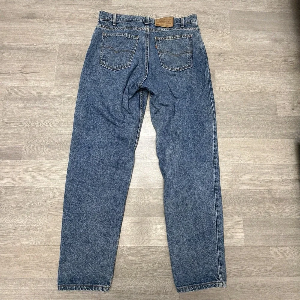 Vintage Levi's 550 Orange Tab Jeans Mens 35x32 USA Relaxed Tapered Medium Wash